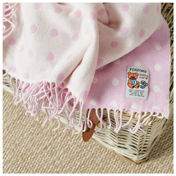 pink-spot-baby-blanket-by-foxford-woollen-mills