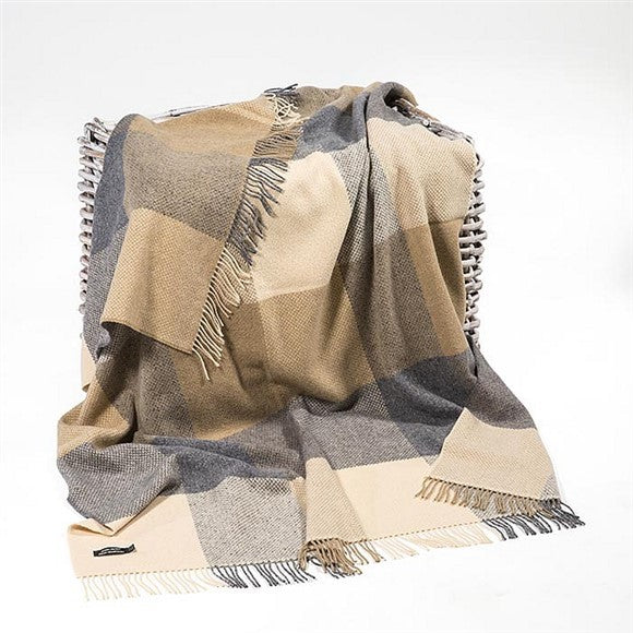 cashmere-throw-green-charcoal-large-block-by-john-hanly