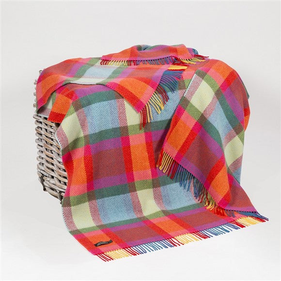 cashmere-throw-bright-yellow-pink-and-green-check-by-john-hanly