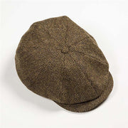eight-piece-newsboy-cap-beige-dark-brown-herringbone-by-john-hanly