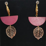 sandia-golden-leaf-coral-earring