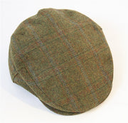 irish-tweed-cap-forest-green-rust-overcheck-by-john-hanly