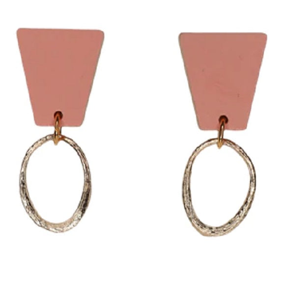 sandia-peach-oval-drop-earring