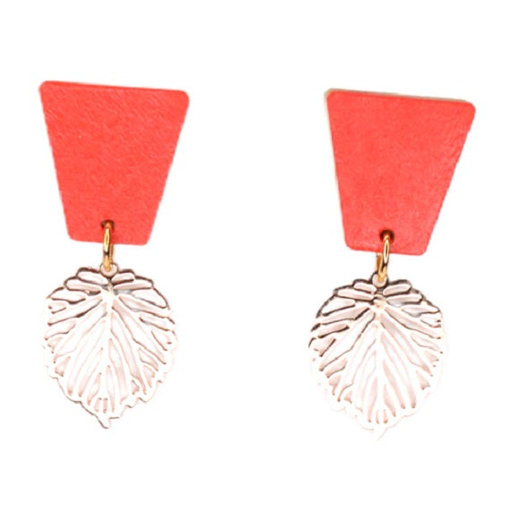 sandia-leaf-earring-red