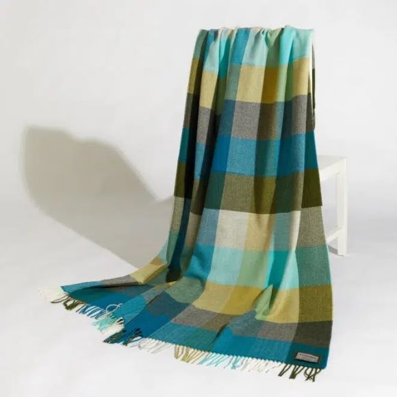 teal-green-check-throw-by-foxford-woollen-mills