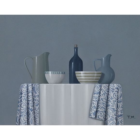 green-jug-and-blue-print-fabric-by-trudie-mooney